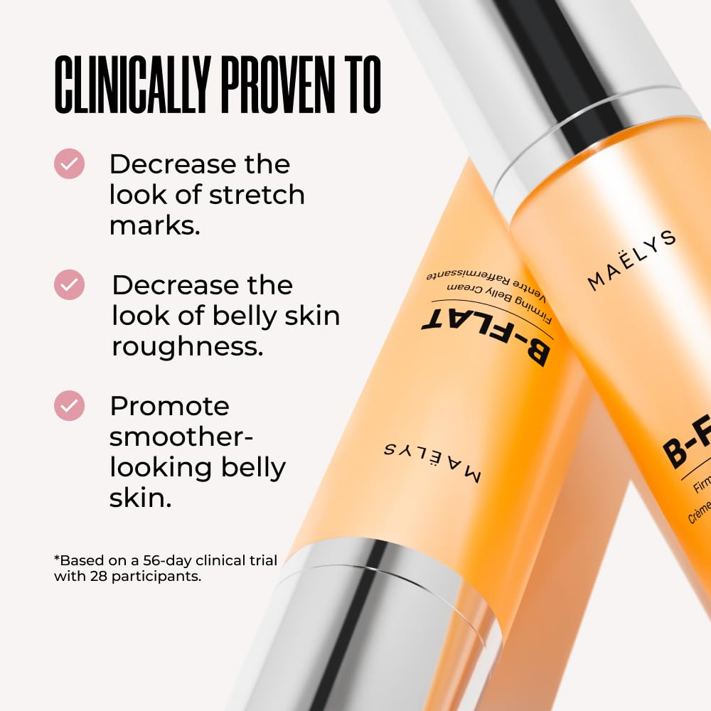 MAËLYS Cosmetics B-FLAT Belly Firming Cream | Stretch Mark, Tightening Belly Cream