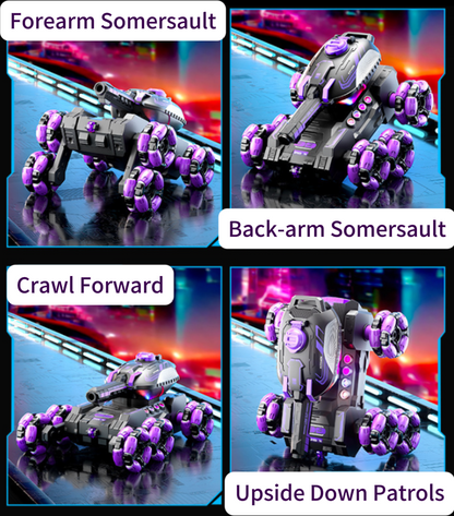 Six-Wheel Stunt Remote Control Tank Toy Car