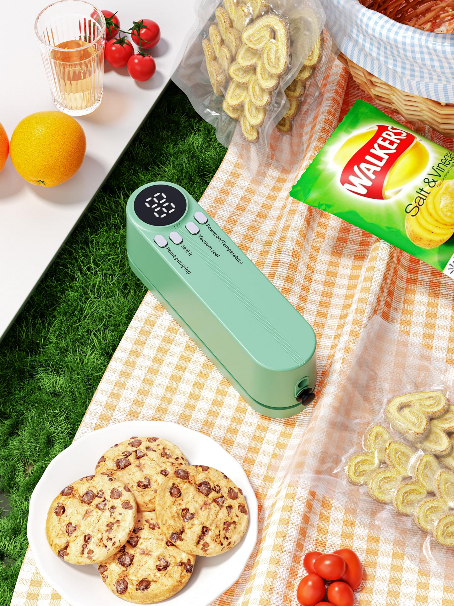 3 in 1 Cordless Mini Vacuum Sealer Rechargeable Bag Sealer