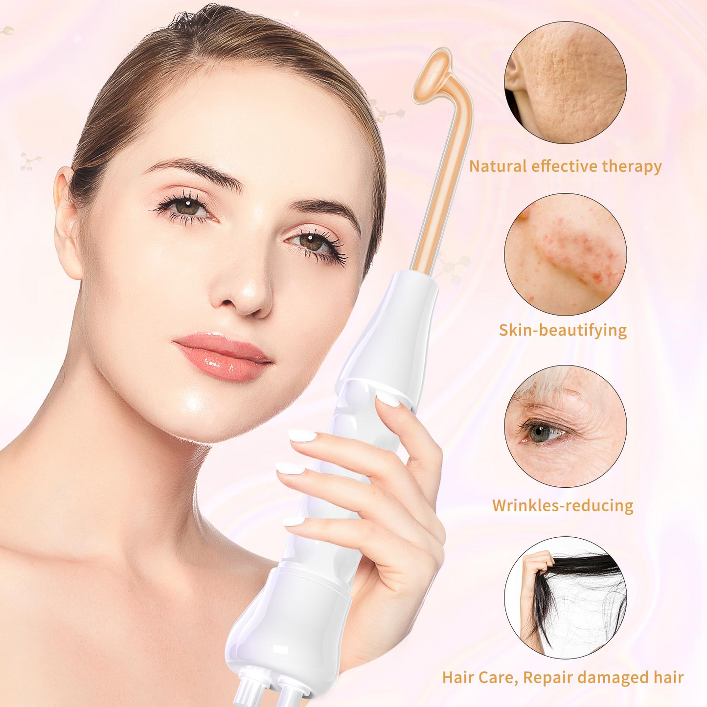 High F Rrequncy Portable Handheld Facial Skin Care Wand Machine