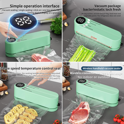 3 in 1 Cordless Mini Vacuum Sealer Rechargeable Bag Sealer