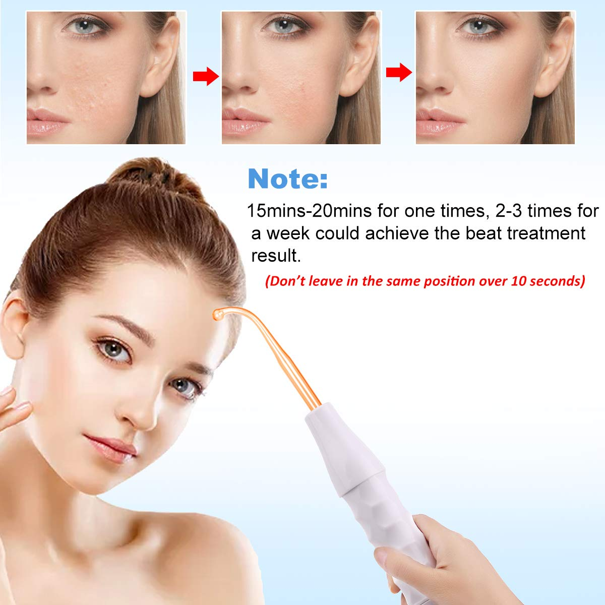 High F Rrequncy Portable Handheld Facial Skin Care Wand Machine