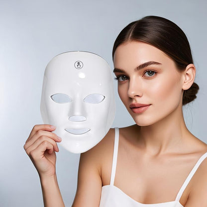 LED Light Therapy Face Mask - 7 Color Photon Therapy, Anti-Aging, Wrinkle Reduction, Skin Tightening, Daily Facial Care