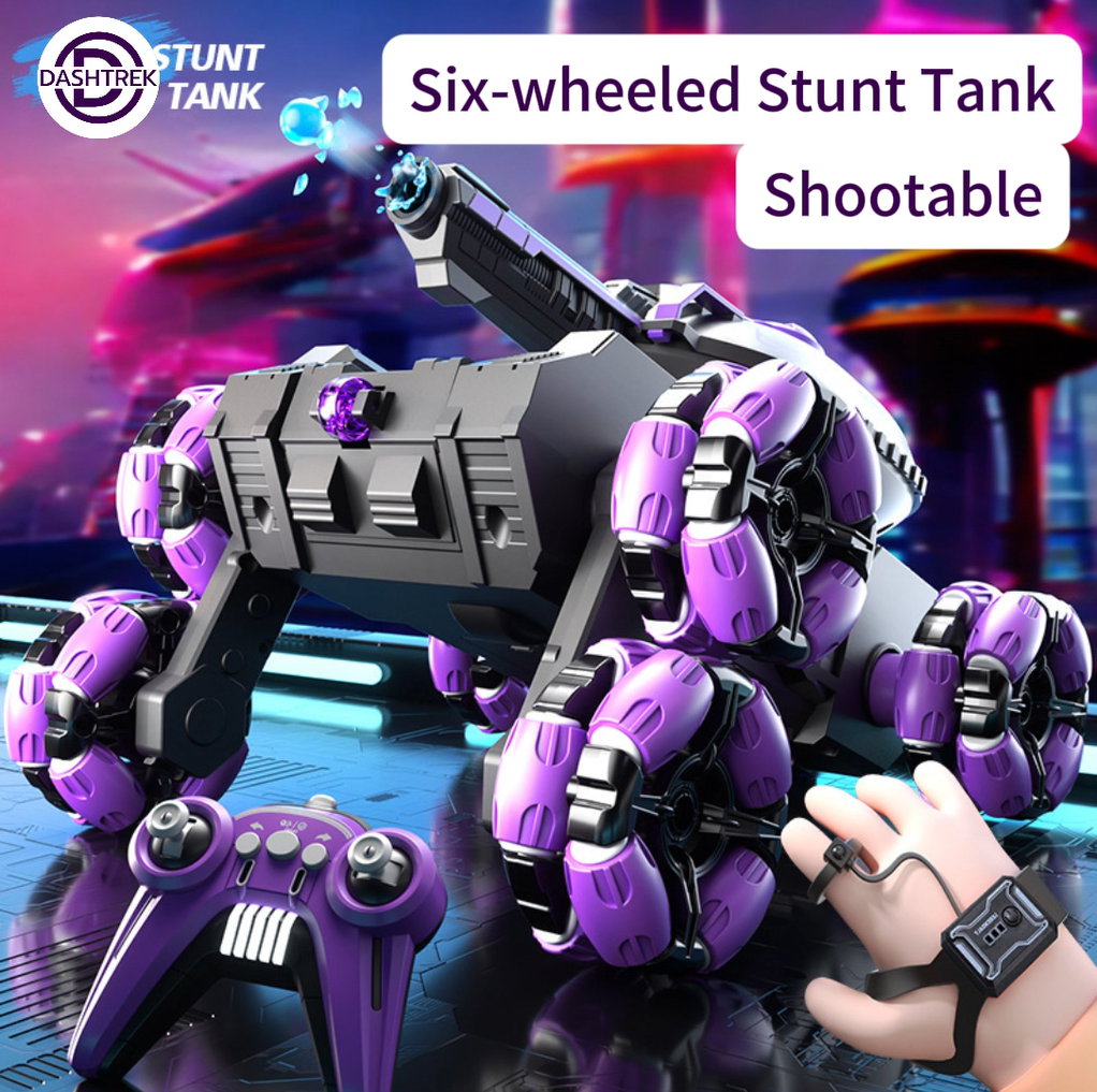 Six-Wheel Stunt Remote Control Tank Toy Car