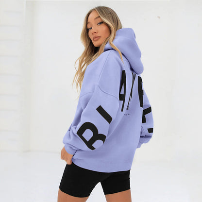 Fashionable and Versatile Loose-Fit Thick Hooded Sweatshirt