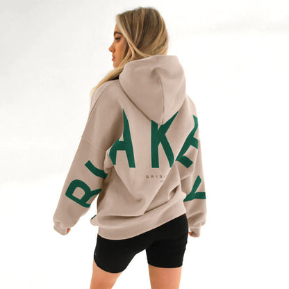 Fashionable and Versatile Loose-Fit Thick Hooded Sweatshirt