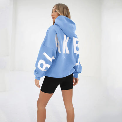 Fashionable and Versatile Loose-Fit Thick Hooded Sweatshirt