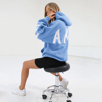 Fashionable and Versatile Loose-Fit Thick Hooded Sweatshirt