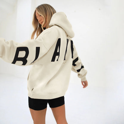Fashionable and Versatile Loose-Fit Thick Hooded Sweatshirt