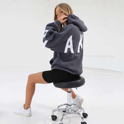 Fashionable and Versatile Loose-Fit Thick Hooded Sweatshirt