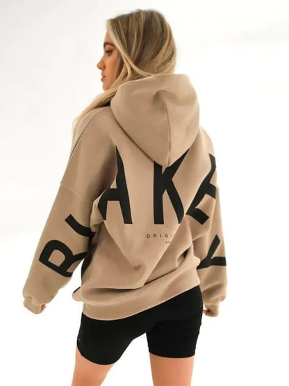 Fashionable and Versatile Loose-Fit Thick Hooded Sweatshirt