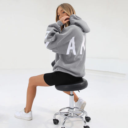 Fashionable and Versatile Loose-Fit Thick Hooded Sweatshirt