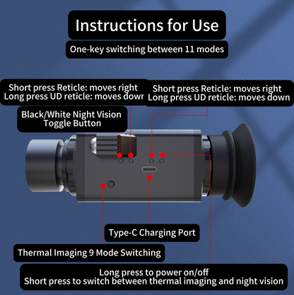 Thermal Imaging Night Vision Device Handheld Infrared Day/Night Photo Sight